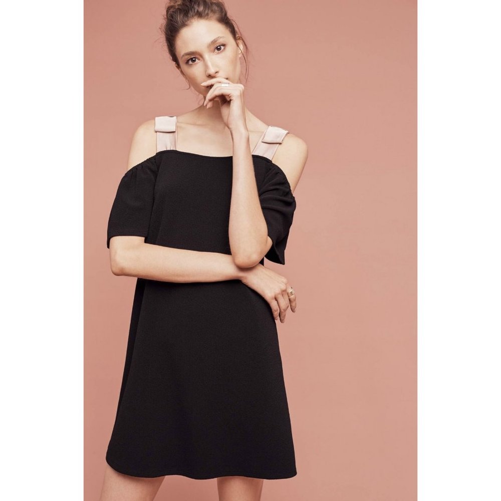 Anthropologie Tied Open-Shoulder Tunic Dress XS